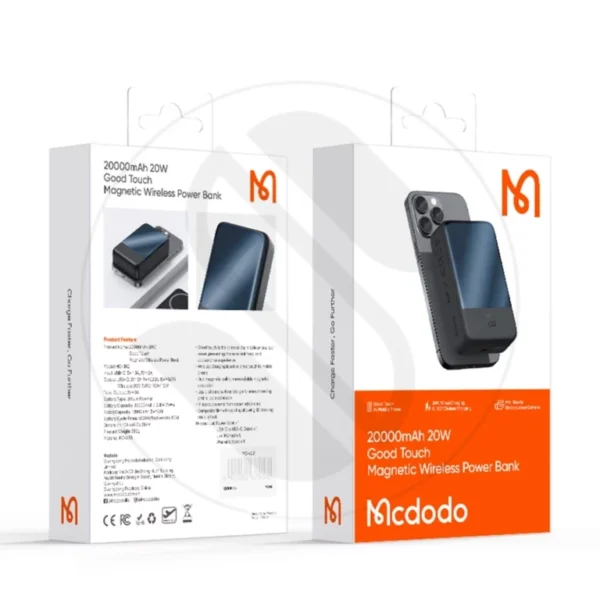 پاوربانک وایرلس 20000 مگنتی مک دودو Mcdodo MC-5021 توان 20 وات