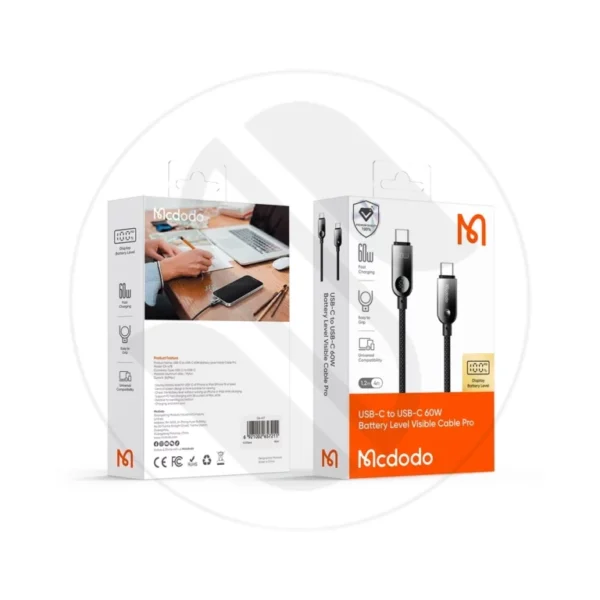 کابل دو سر تایپ سی مک دودو Mcdodo CA-4780 توان 60 وات طول 1.2 متر