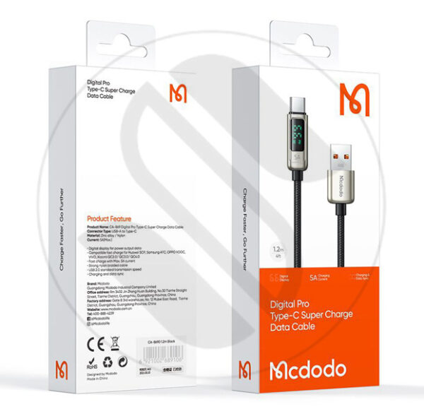 کابل تبدیل usb به usb-c مک دودو مدل ca-8691 طول 1.2 متر