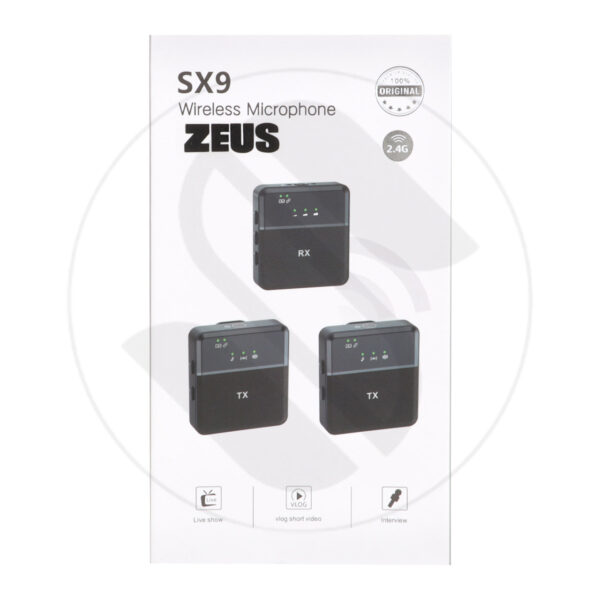 میکروفون یقه ای وایرلس زئوس مدل SX9 دو کاربره